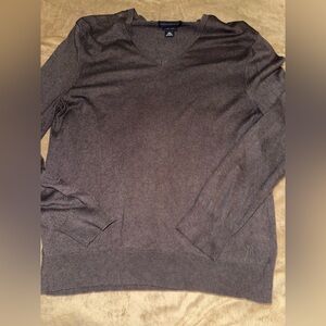 Banana Republic luxury blend Men's Dark Chocolate V-Neck Sweater